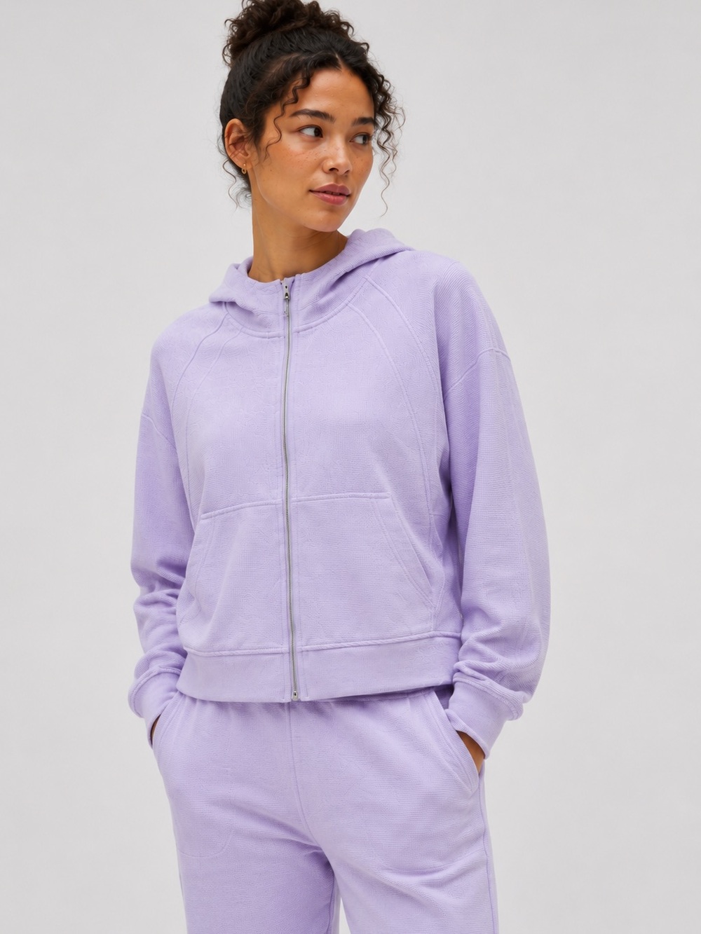 NWOT(XL/XXL) Lululemon Scuba Oversized Full-Zip Hoodie Waffle Purple Extra Large